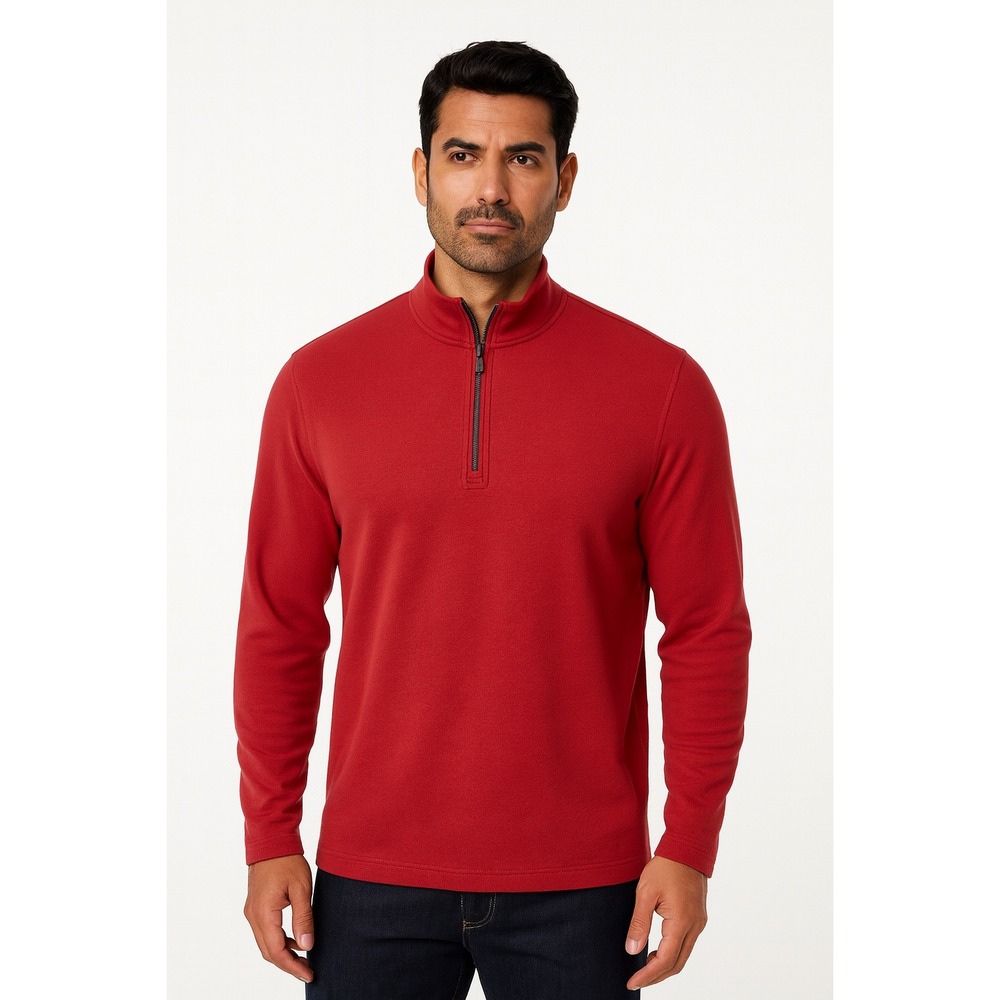 Tommy Bahama Quarter Zip‎ Orange/Red Jacket Shirt L/G Men's
